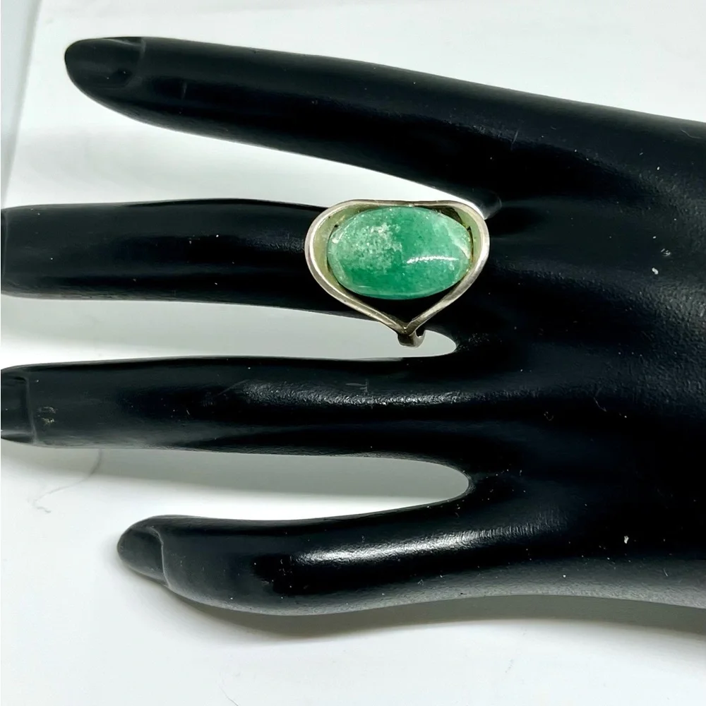 Vintage Aventurine Silver Ring